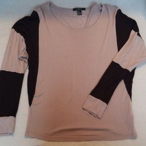 Taupe and black shirt